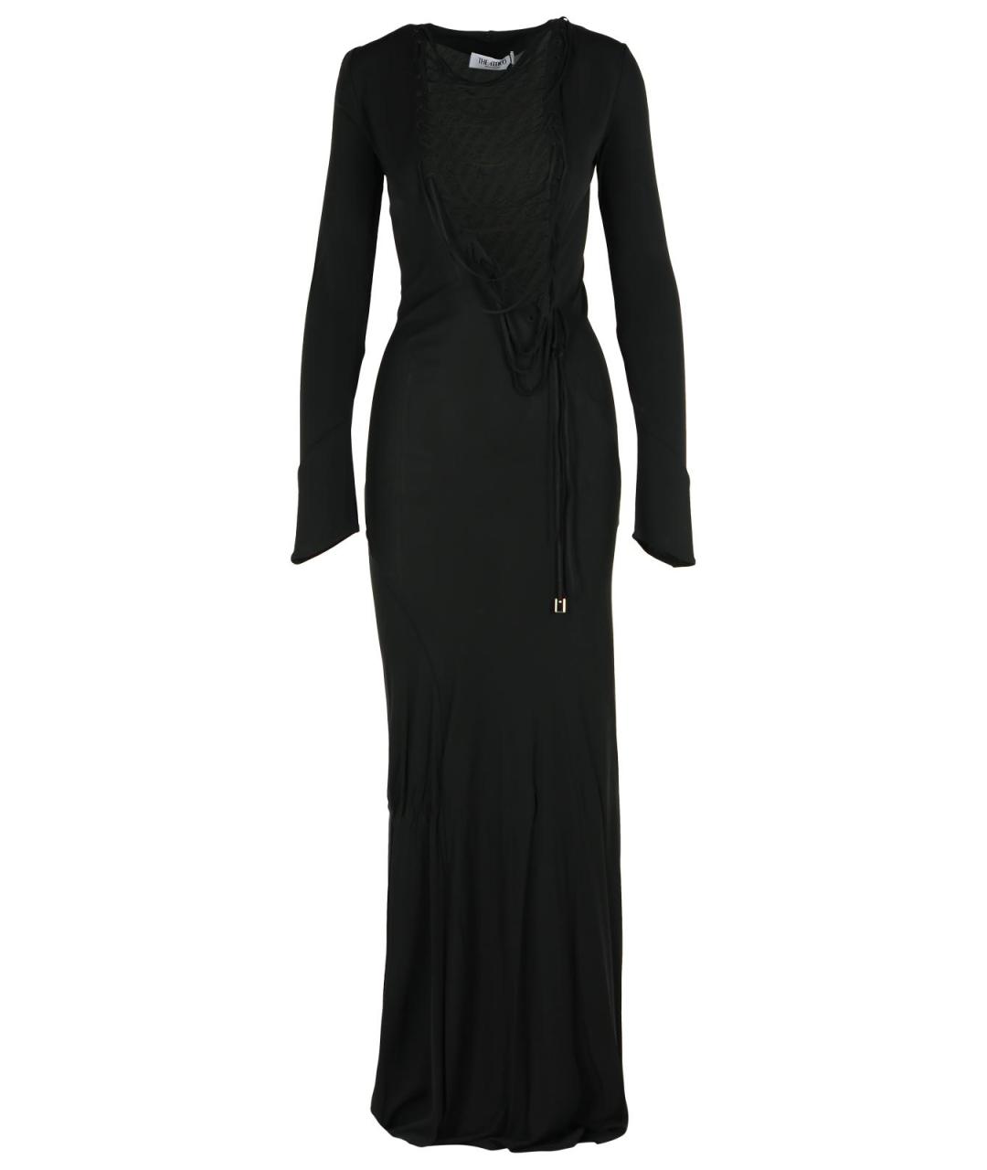THE ATTICO Черное вискозное вечернее платье, фото 1