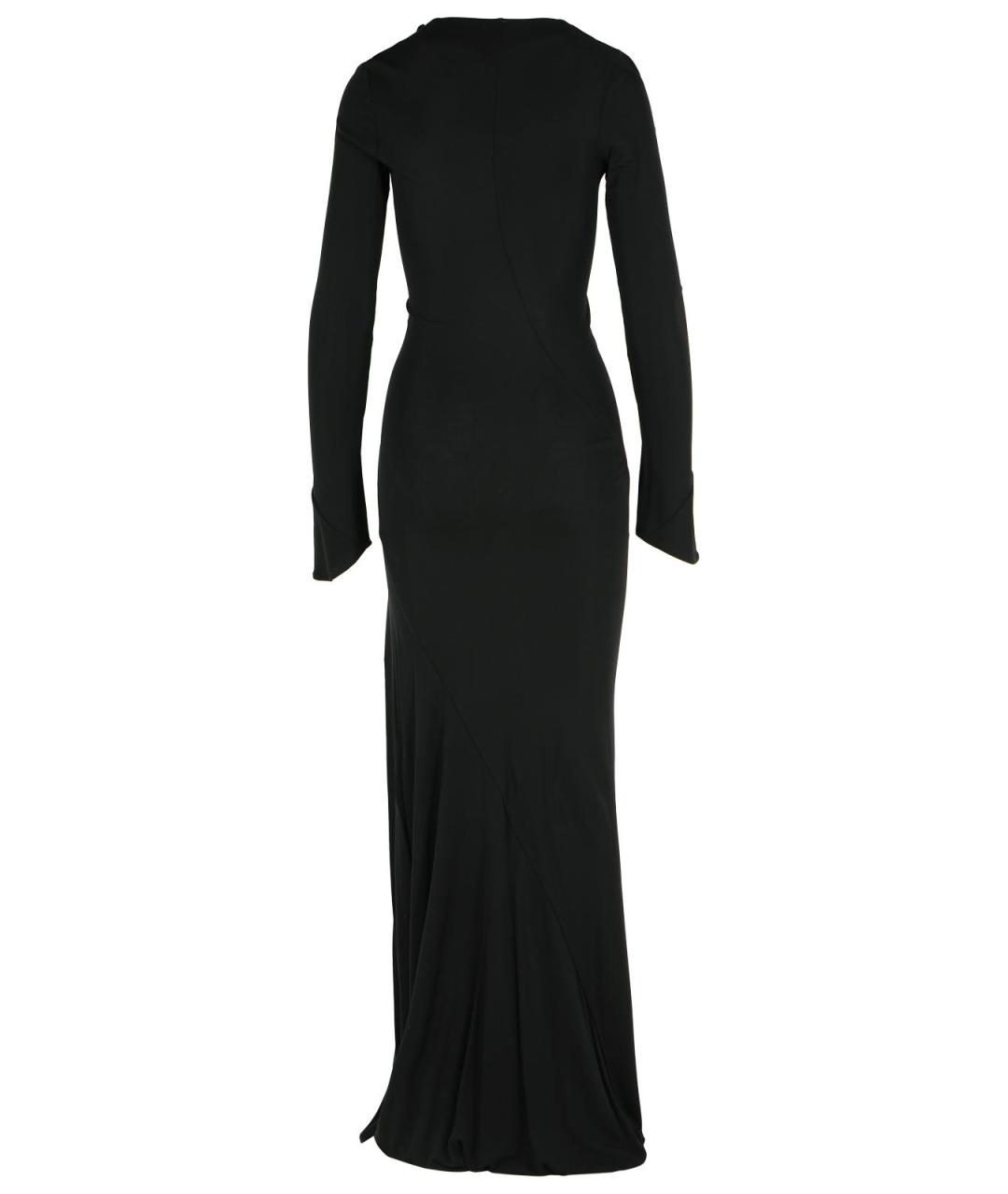 THE ATTICO Черное вискозное вечернее платье, фото 3