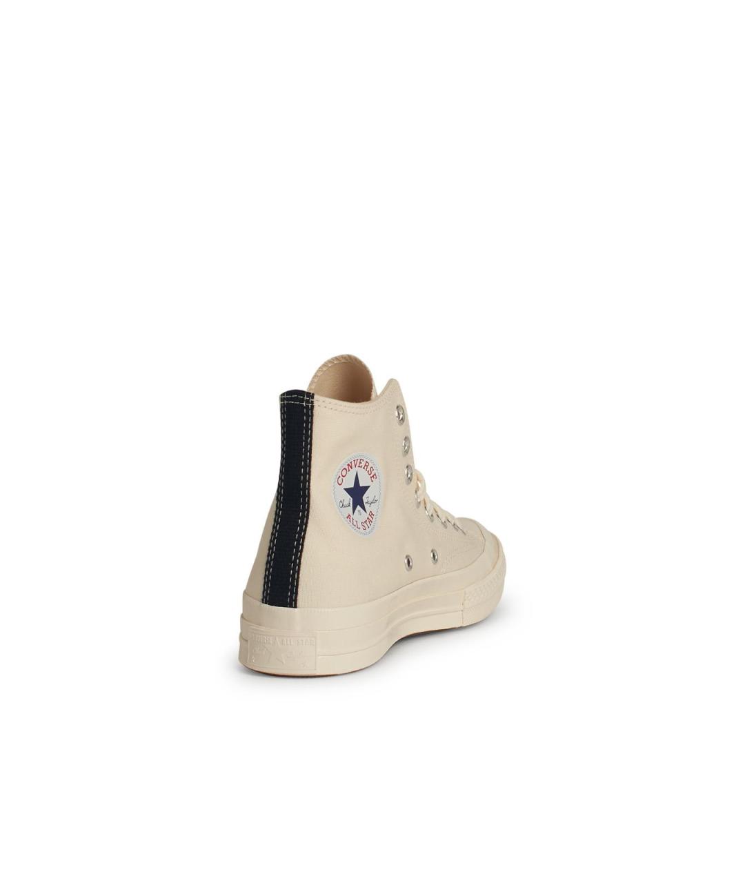 COMME DES GARÇONS PLAY Бежевые текстильные кроссовки, фото 3