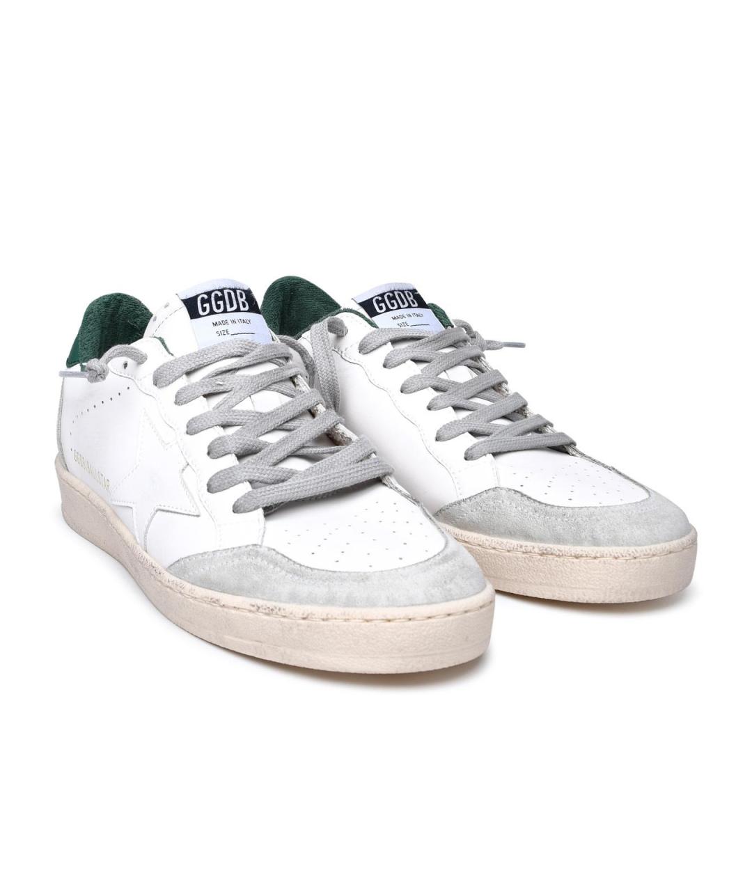 GOLDEN GOOSE DELUXE BRAND Белые кожаные низкие кроссовки / кеды, фото 2