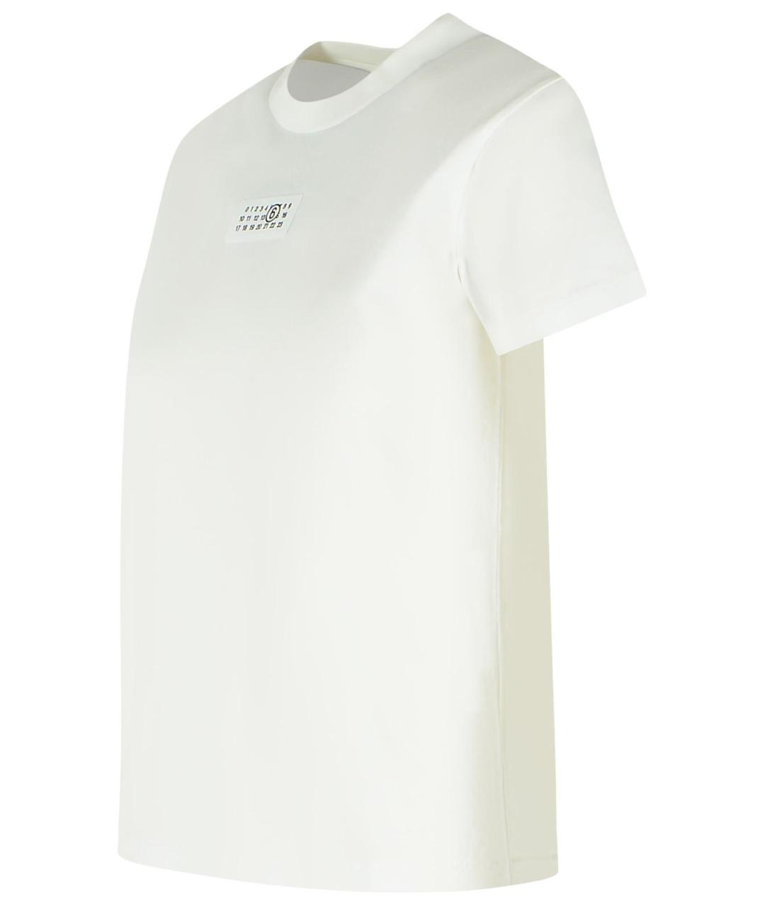 MM6 MAISON MARGIELA Белая хлопковая футболка, фото 2