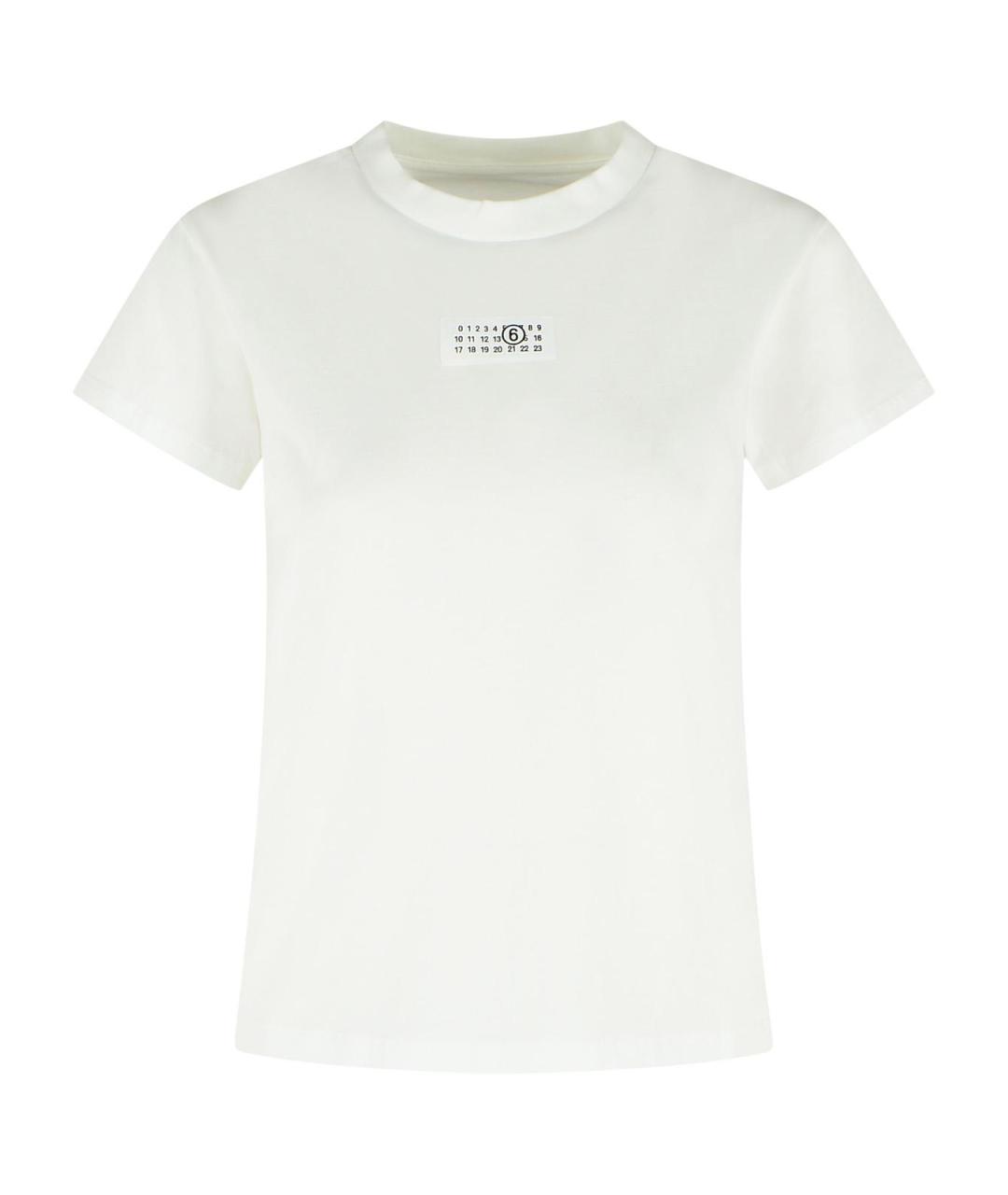 MM6 MAISON MARGIELA Белая хлопковая футболка, фото 1