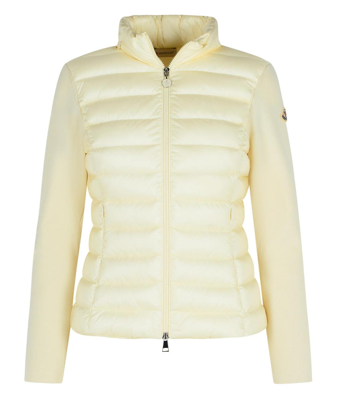 MONCLER Бежевая полиамидовая куртка, фото 1