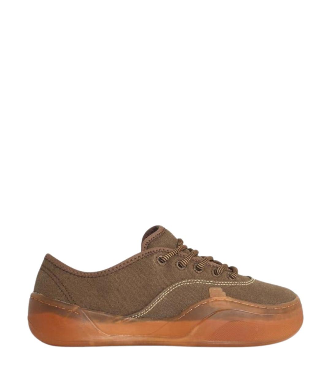 ERL Коричневые низкие кроссовки / кеды, фото 1