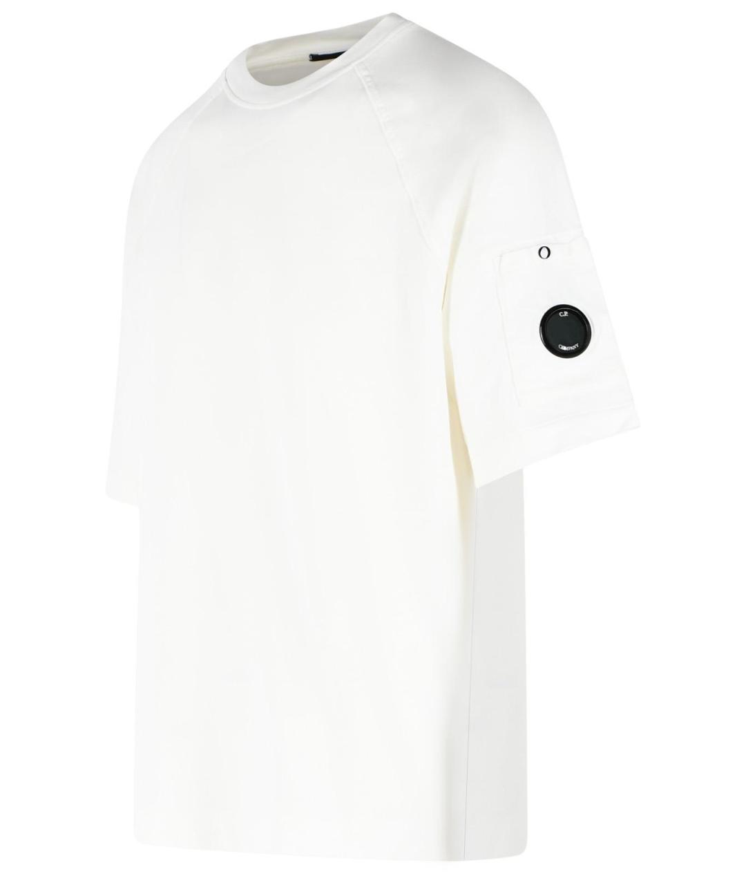 CP COMPANY Белая хлопковая футболка, фото 2