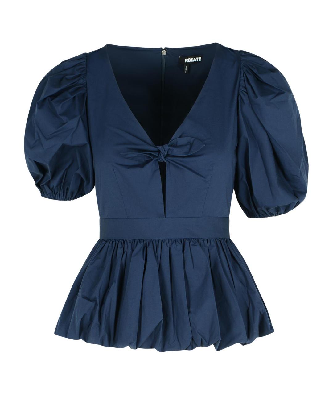 ROTATE Темно-синяя хлопковая блузы, фото 1