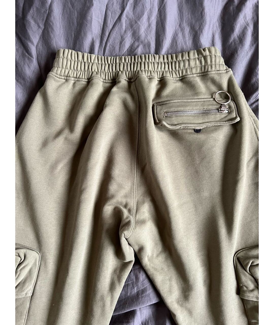OFF-WHITE Хаки хлопковые повседневные брюки, фото 5