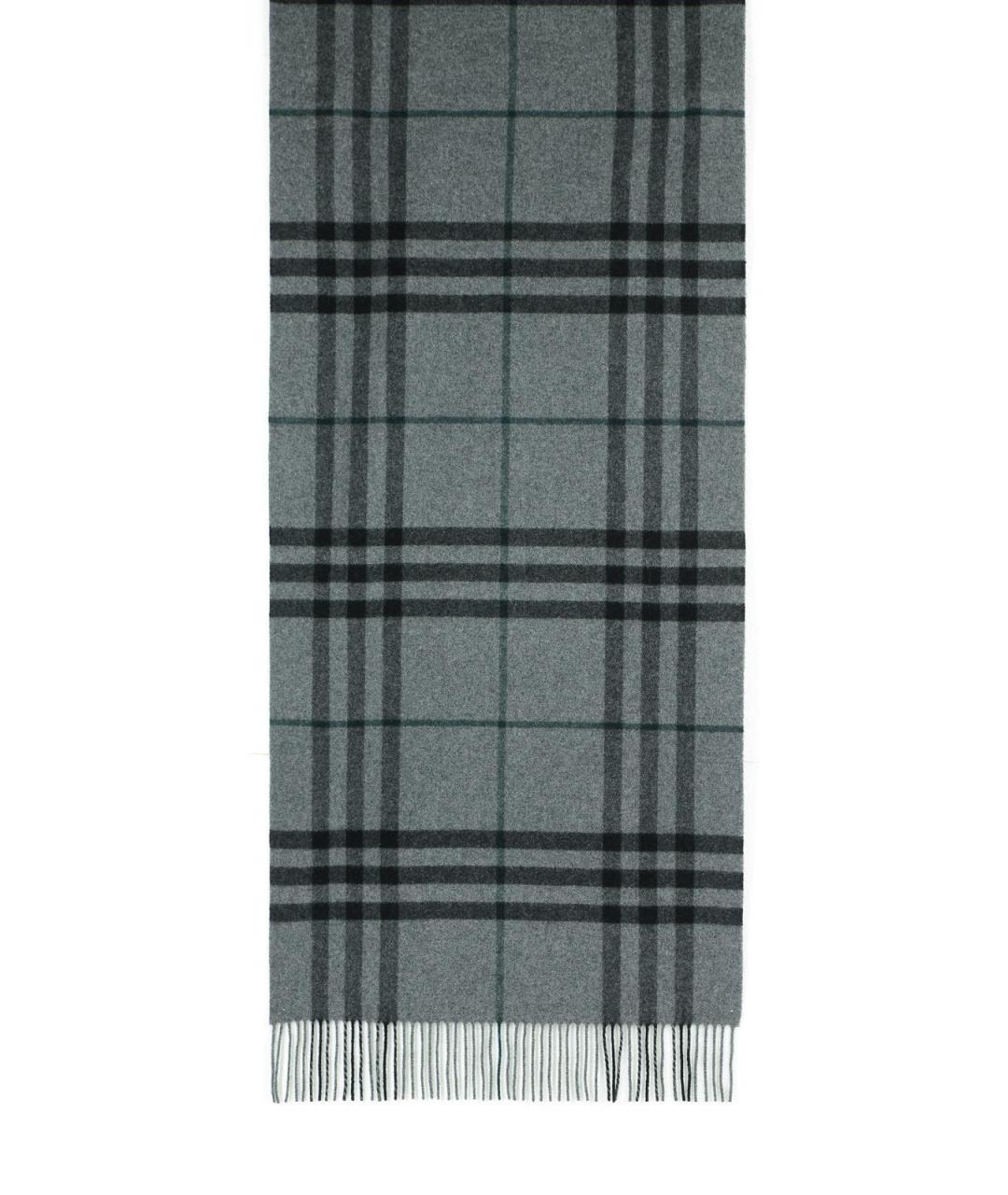 BURBERRY Серый шарф, фото 2