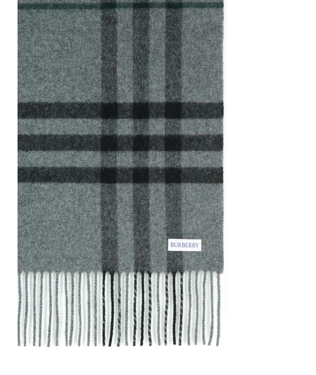BURBERRY Серый шарф, фото 3