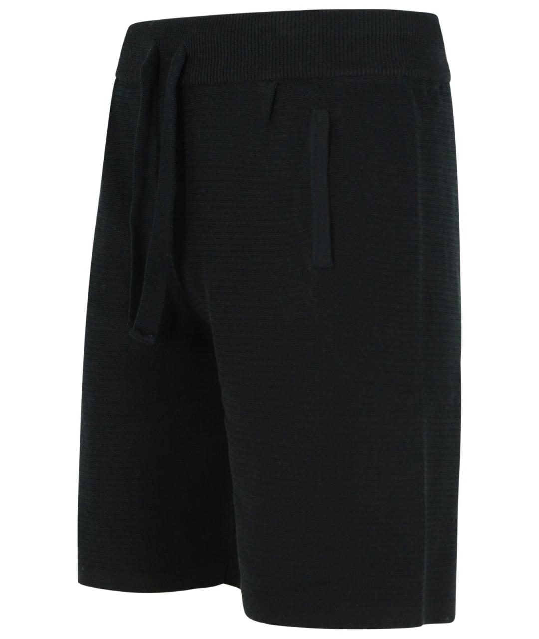 LANEUS Черные хлопковые шорты, фото 2