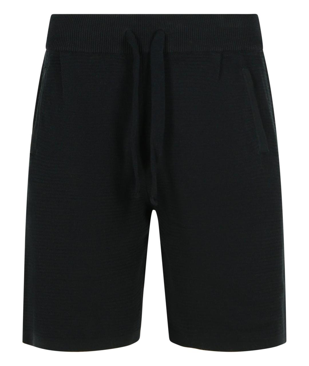 LANEUS Черные хлопковые шорты, фото 1