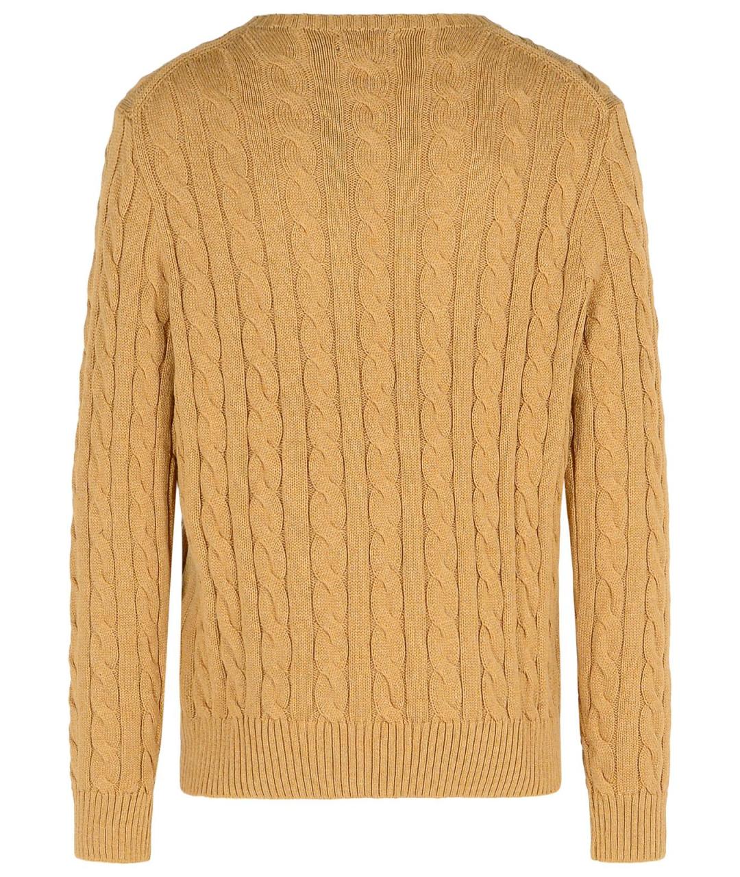 POLO RALPH LAUREN Бежевый хлопковый джемпер / свитер, фото 3