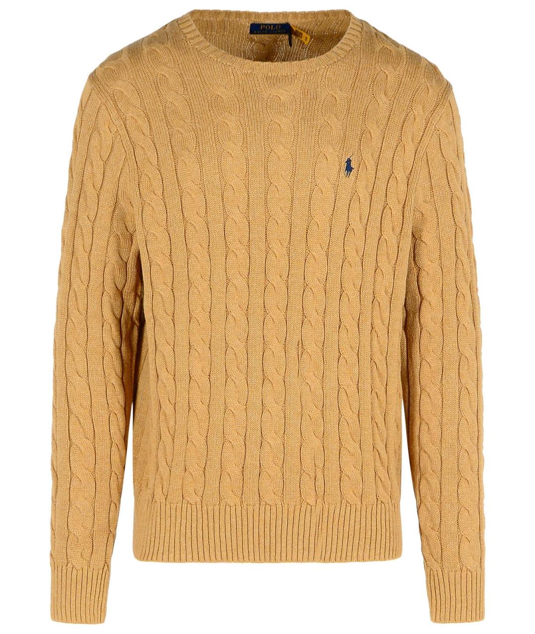 POLO RALPH LAUREN Бежевый хлопковый джемпер / свитер, фото 1