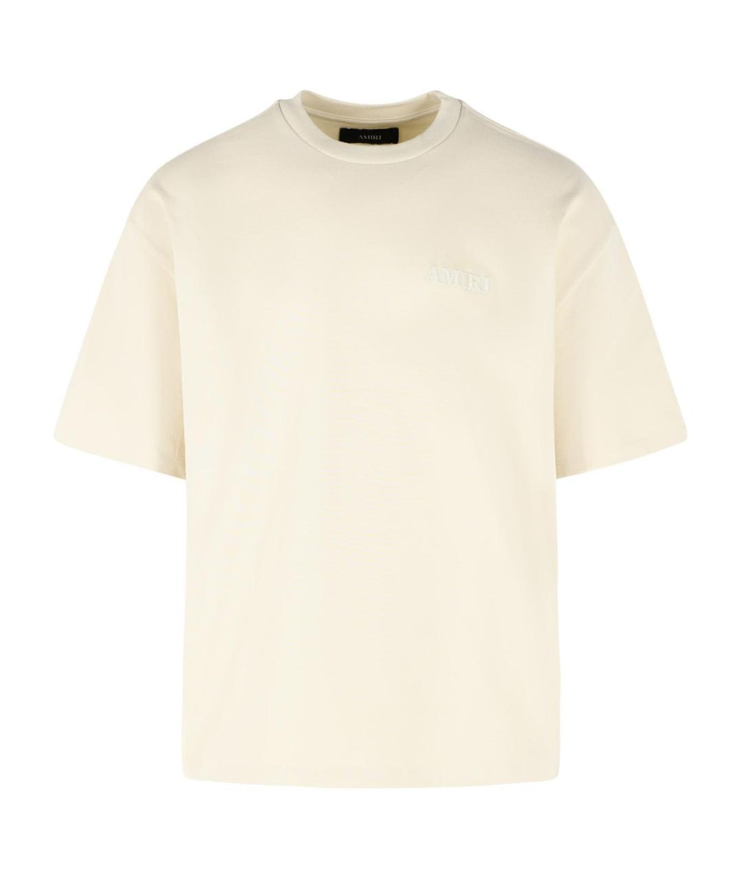 AMIRI Бежевая хлопковая футболка, фото 1