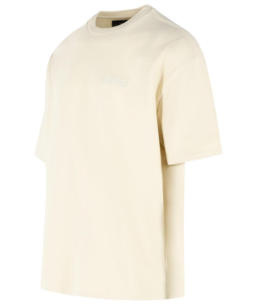 AMIRI Бежевая хлопковая футболка, фото 2