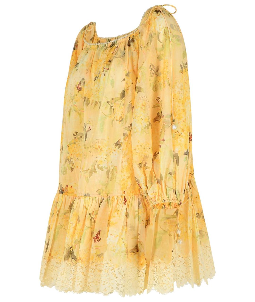 ZIMMERMANN Желтое хлопковое повседневное платье, фото 2