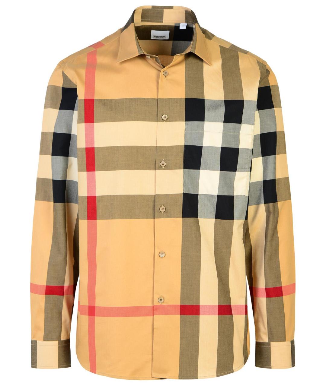 BURBERRY Бежевая хлопковая кэжуал рубашка, фото 1