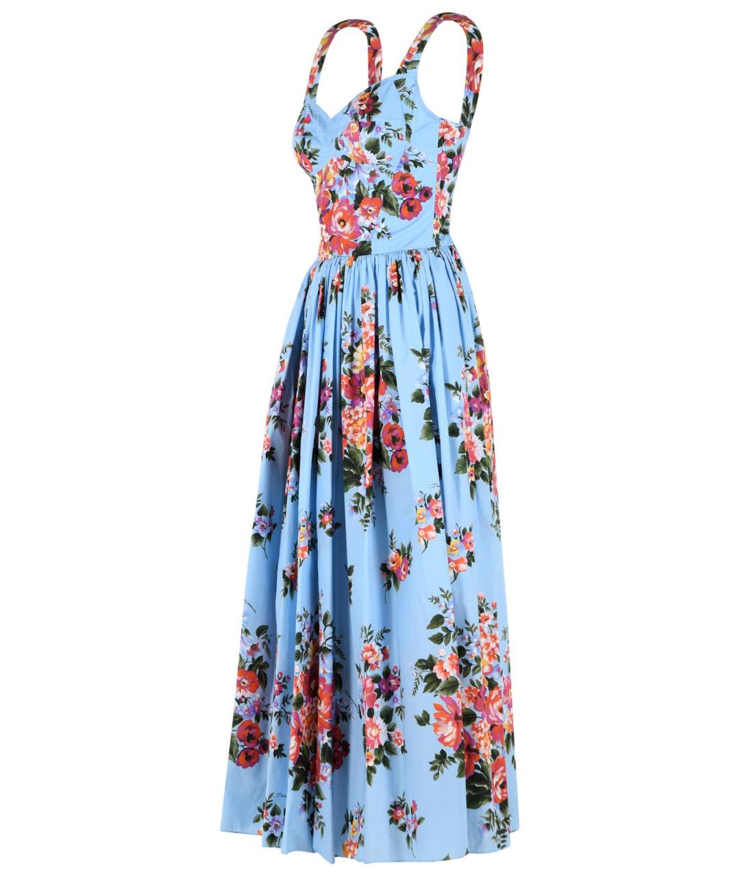 DOLCE&GABBANA Голубой хлопковый сарафан, фото 2