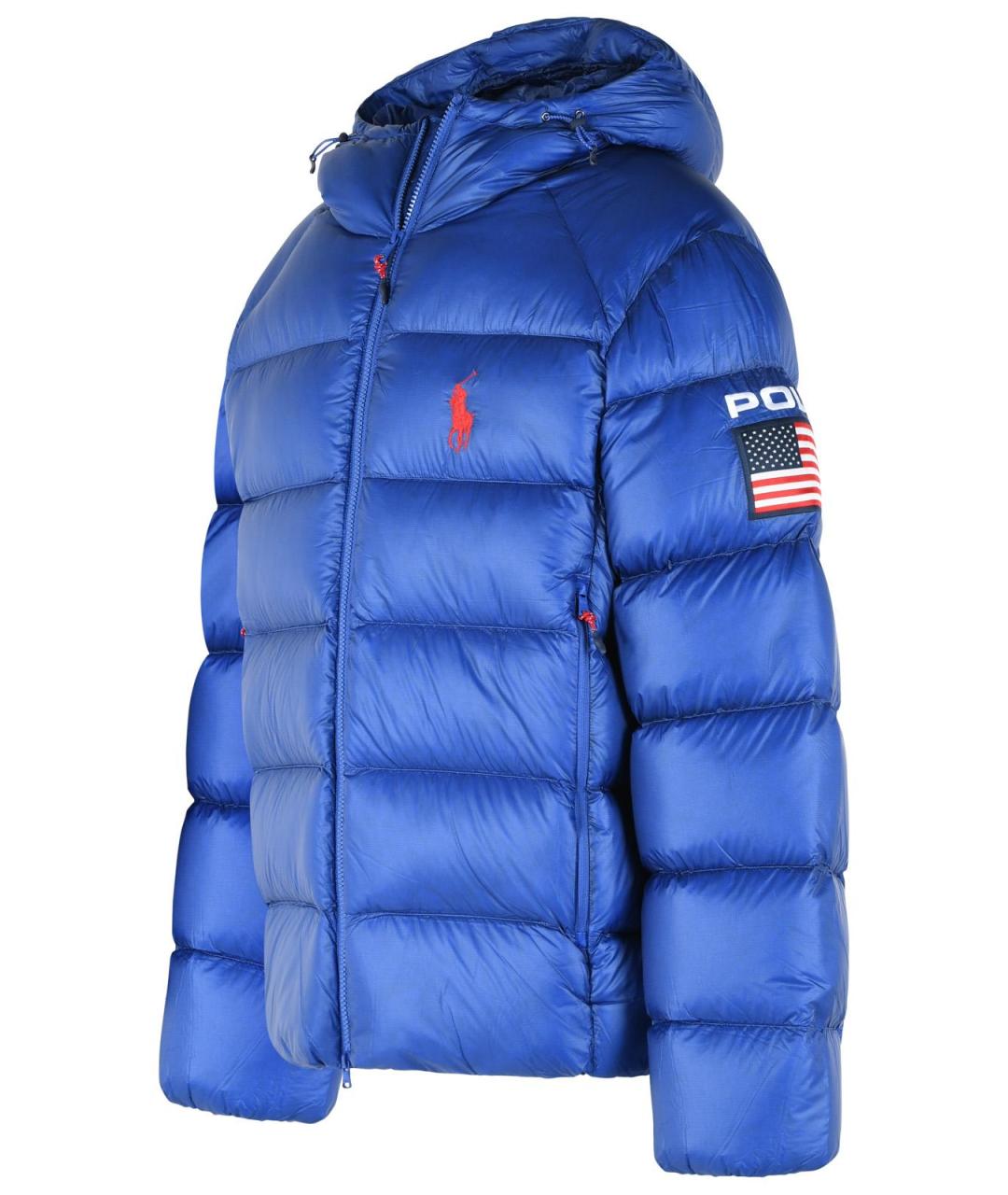 POLO RALPH LAUREN Синяя полиамидовая куртка, фото 2