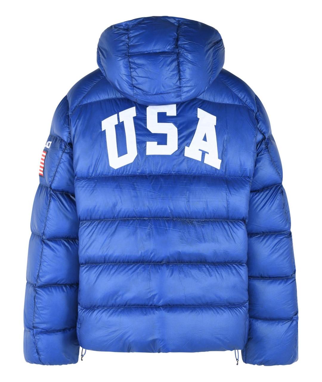 POLO RALPH LAUREN Синяя полиамидовая куртка, фото 3