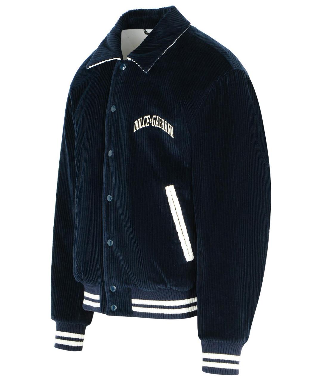 DOLCE&GABBANA Темно-синяя шерстяная куртка, фото 2