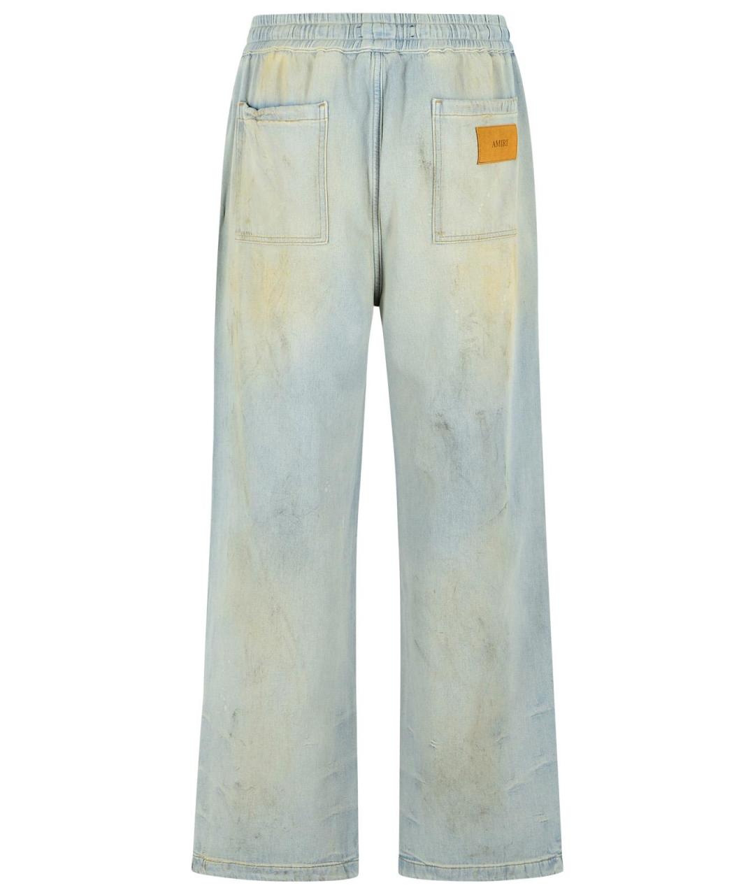 AMIRI Голубые хлопковые прямые джинсы, фото 3