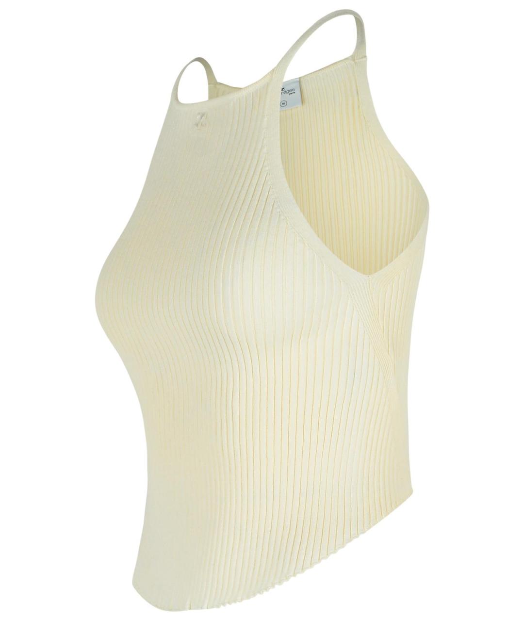 COURREGES Белая вискозная майка, фото 2