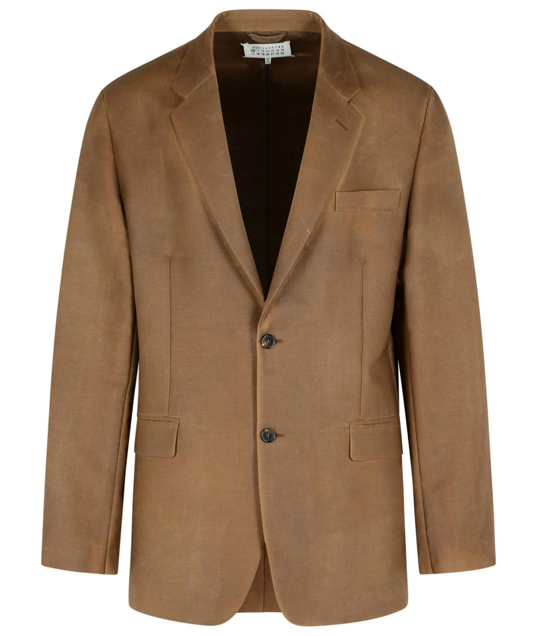 MAISON MARGIELA Коричневый шерстяной пиджак, фото 1