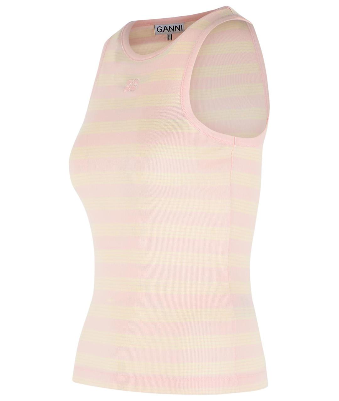 GANNI Розовая хлопковая блузы, фото 2