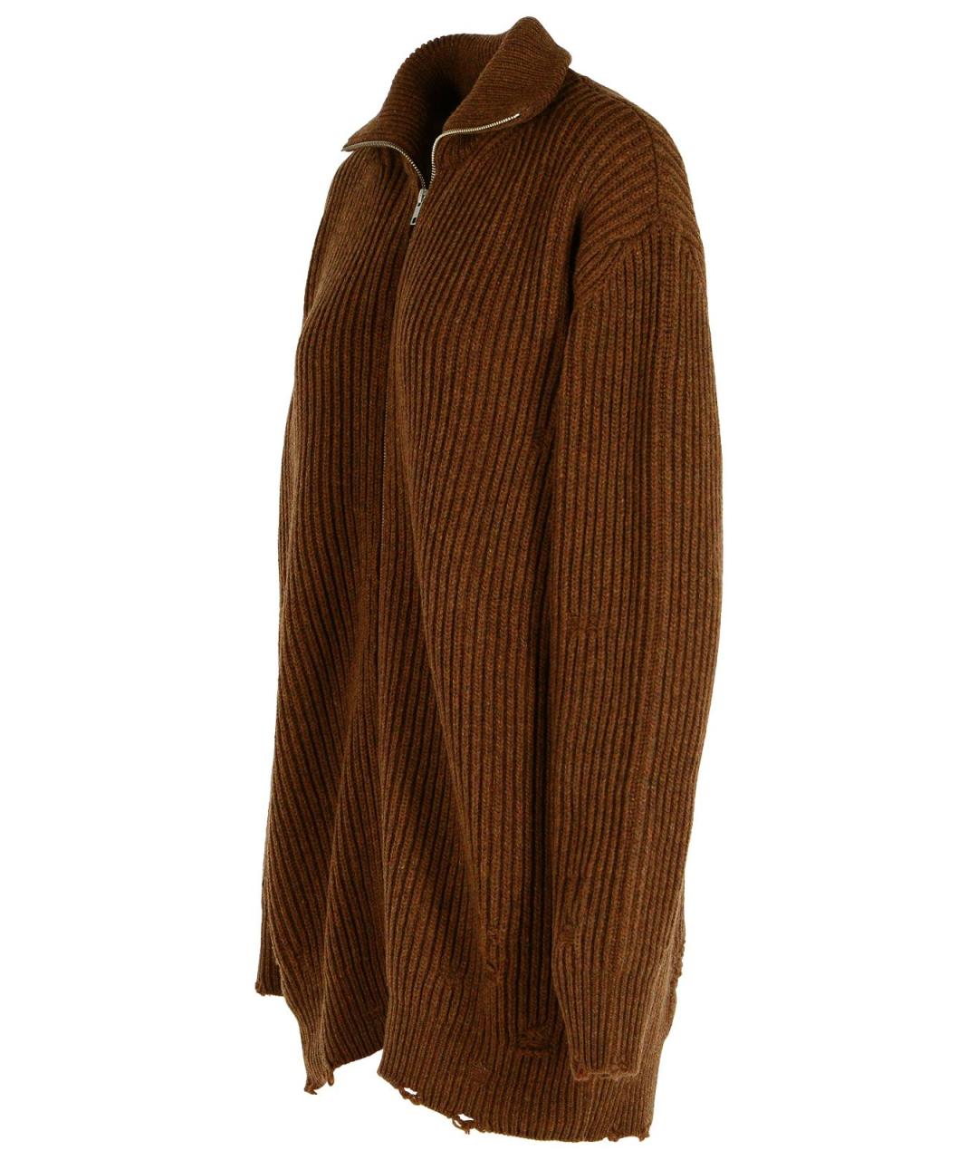 MM6 MAISON MARGIELA Коричневый шерстяной кардиган, фото 2