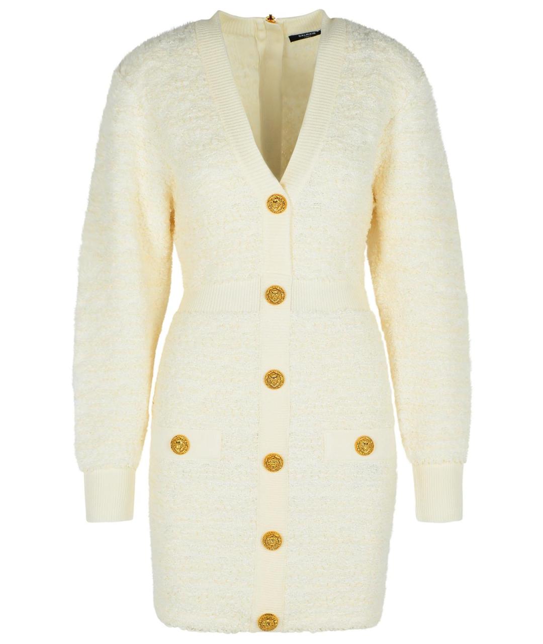 BALMAIN Белое повседневное платье, фото 1