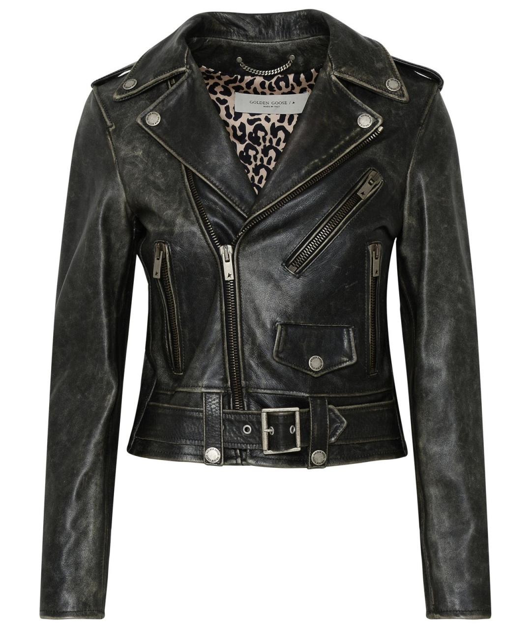 GOLDEN GOOSE DELUXE BRAND Черная кожаная куртка, фото 1