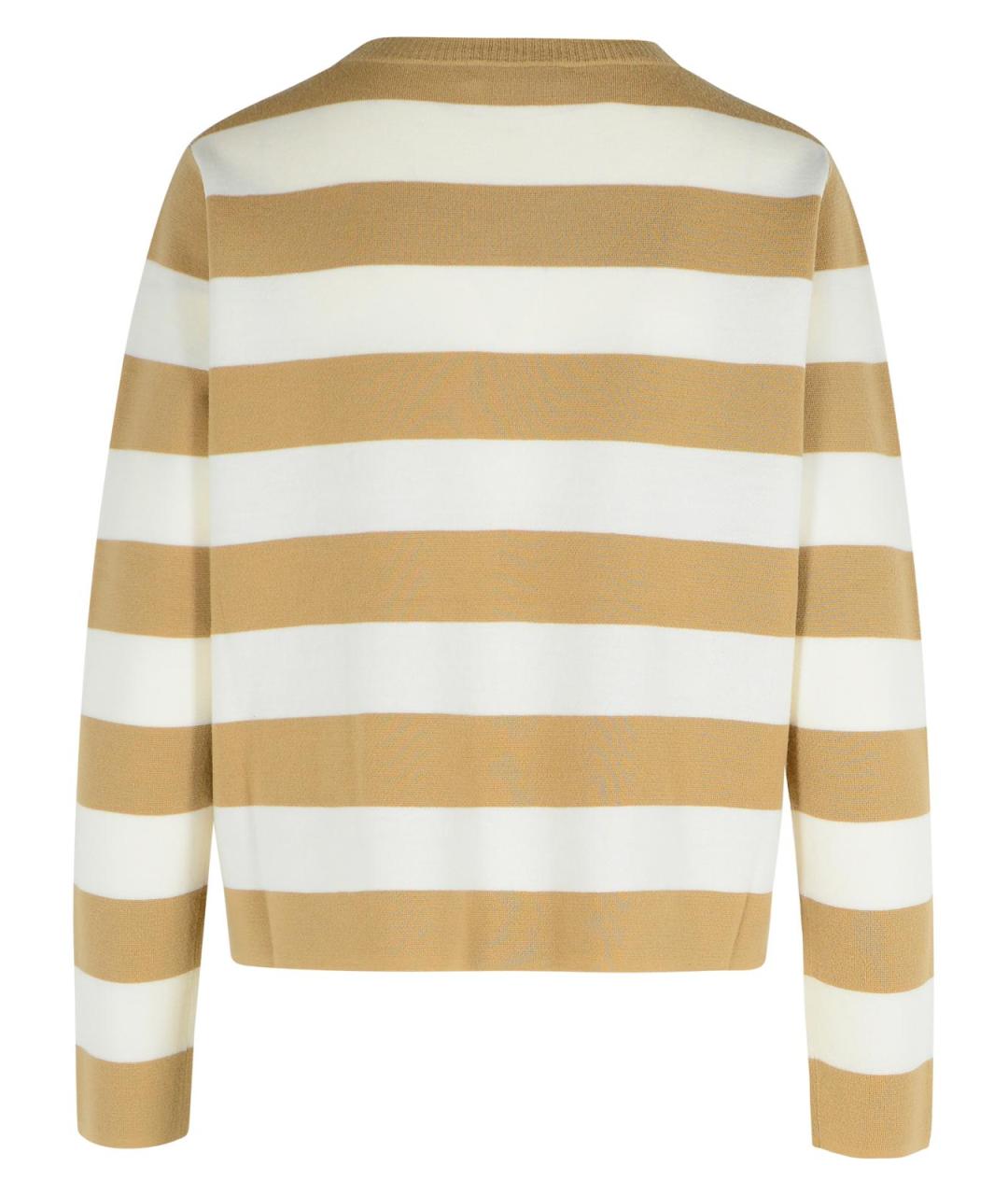 MAX MARA Бежевый шерстяной джемпер / свитер, фото 3