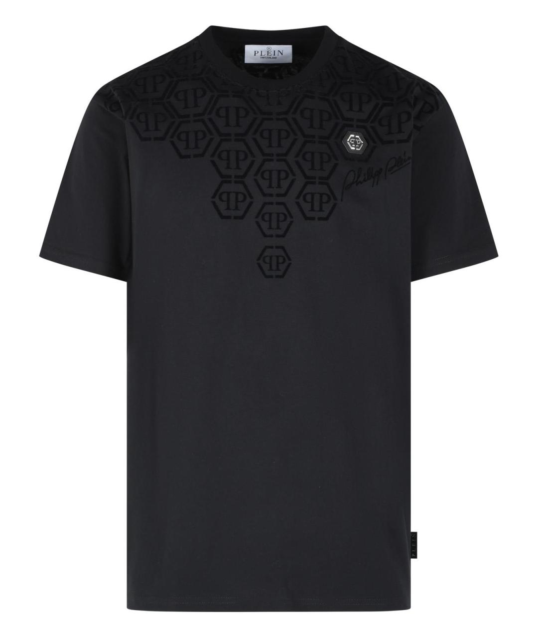 PHILIPP PLEIN Черная хлопковая футболка, фото 1
