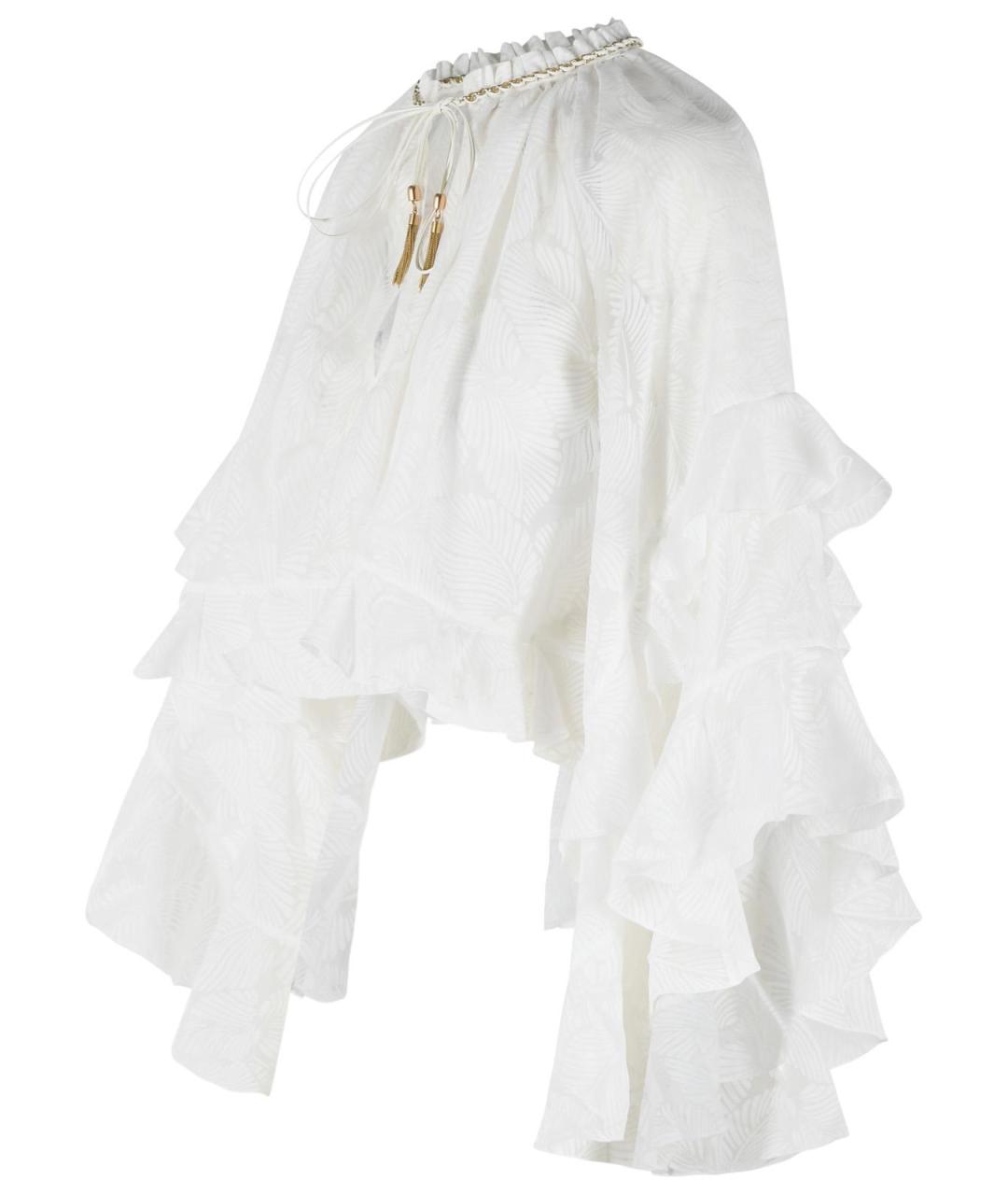 ZIMMERMANN Белая хлопковая блузы, фото 2