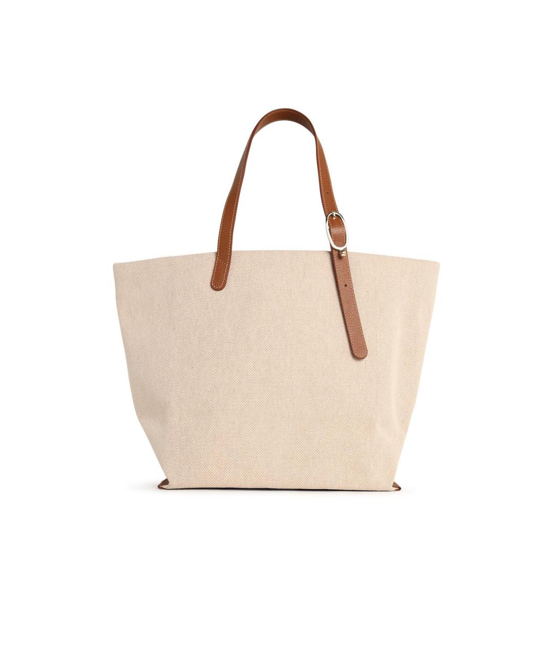 LONGCHAMP Коричневая хлопковая сумка тоут, фото 3