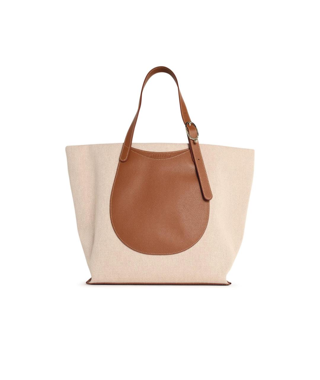 LONGCHAMP Коричневая хлопковая сумка тоут, фото 1