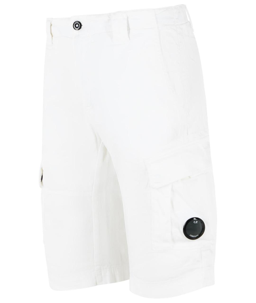 CP COMPANY Белые хлопковые шорты, фото 2