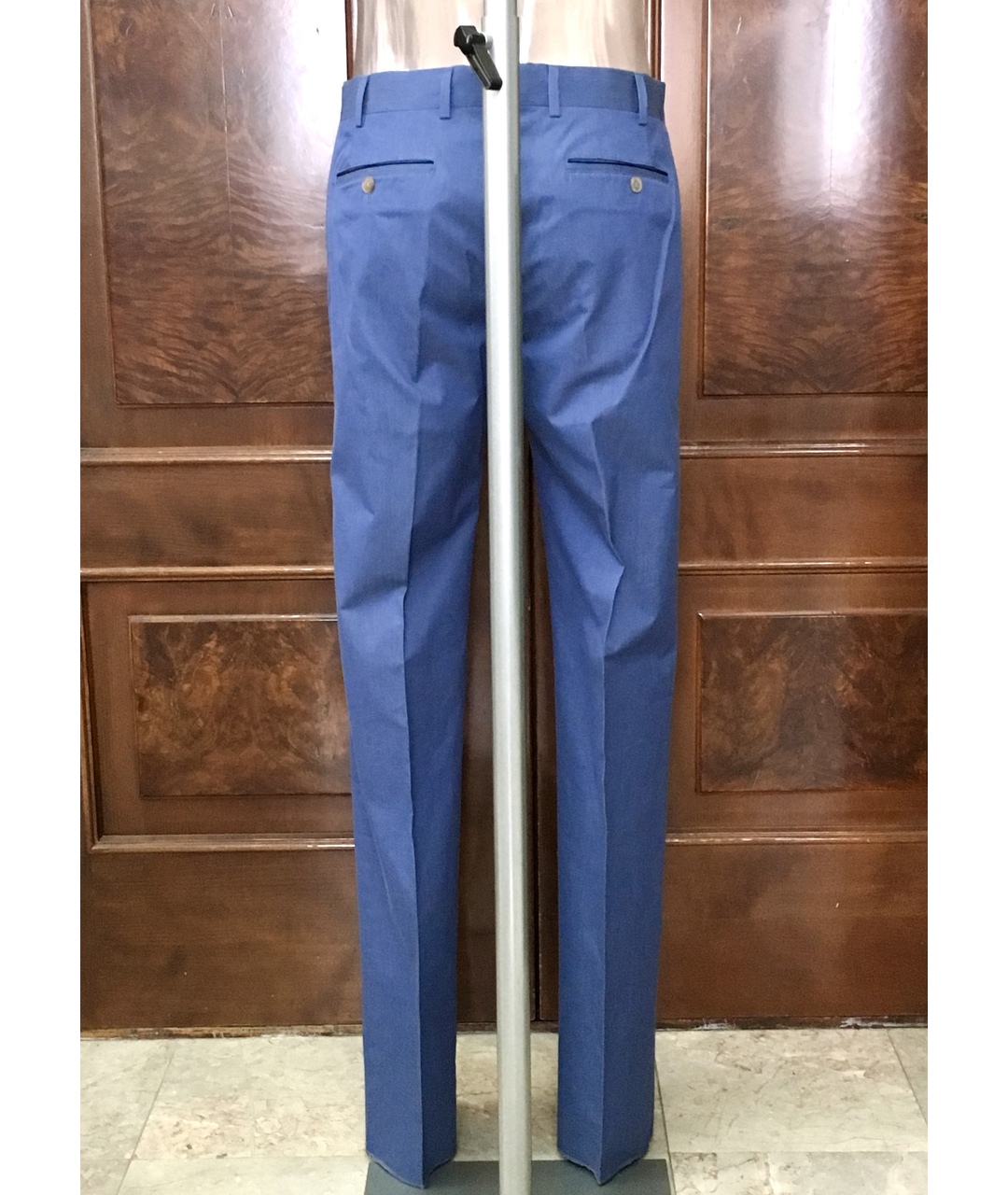 BILANCIONI Синие хлопковые повседневные брюки, фото 2