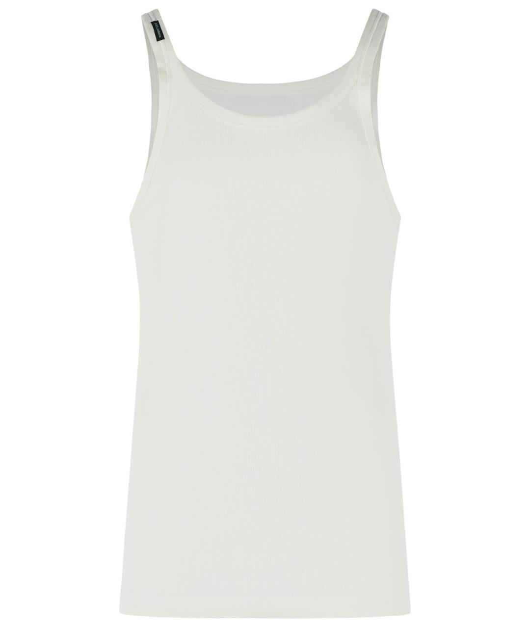 DOLCE&GABBANA Белая хлопковая майка, фото 1