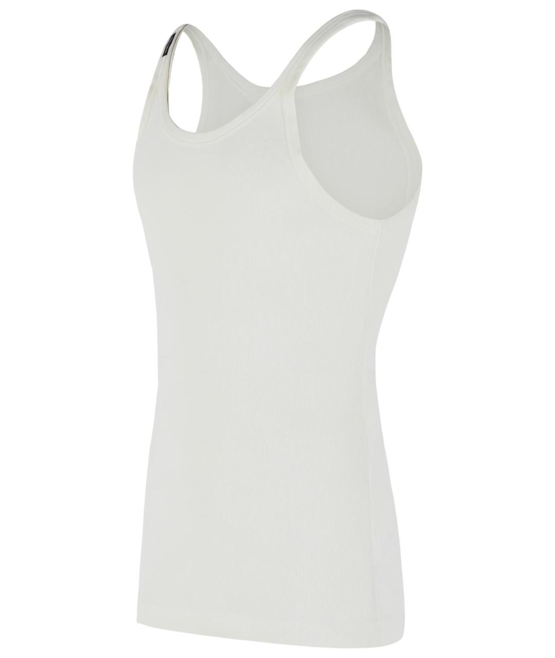 DOLCE&GABBANA Белая хлопковая майка, фото 2