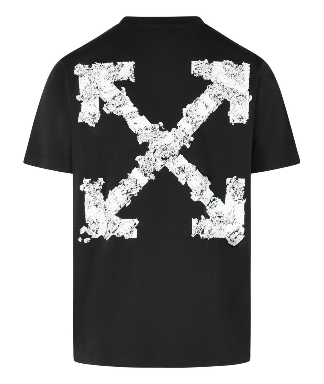 OFF-WHITE Черная хлопковая футболка, фото 3