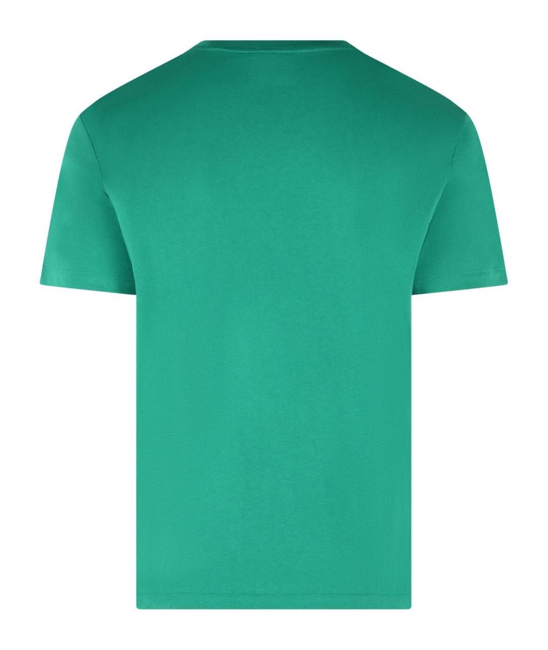 POLO RALPH LAUREN Зеленая хлопковая футболка, фото 3