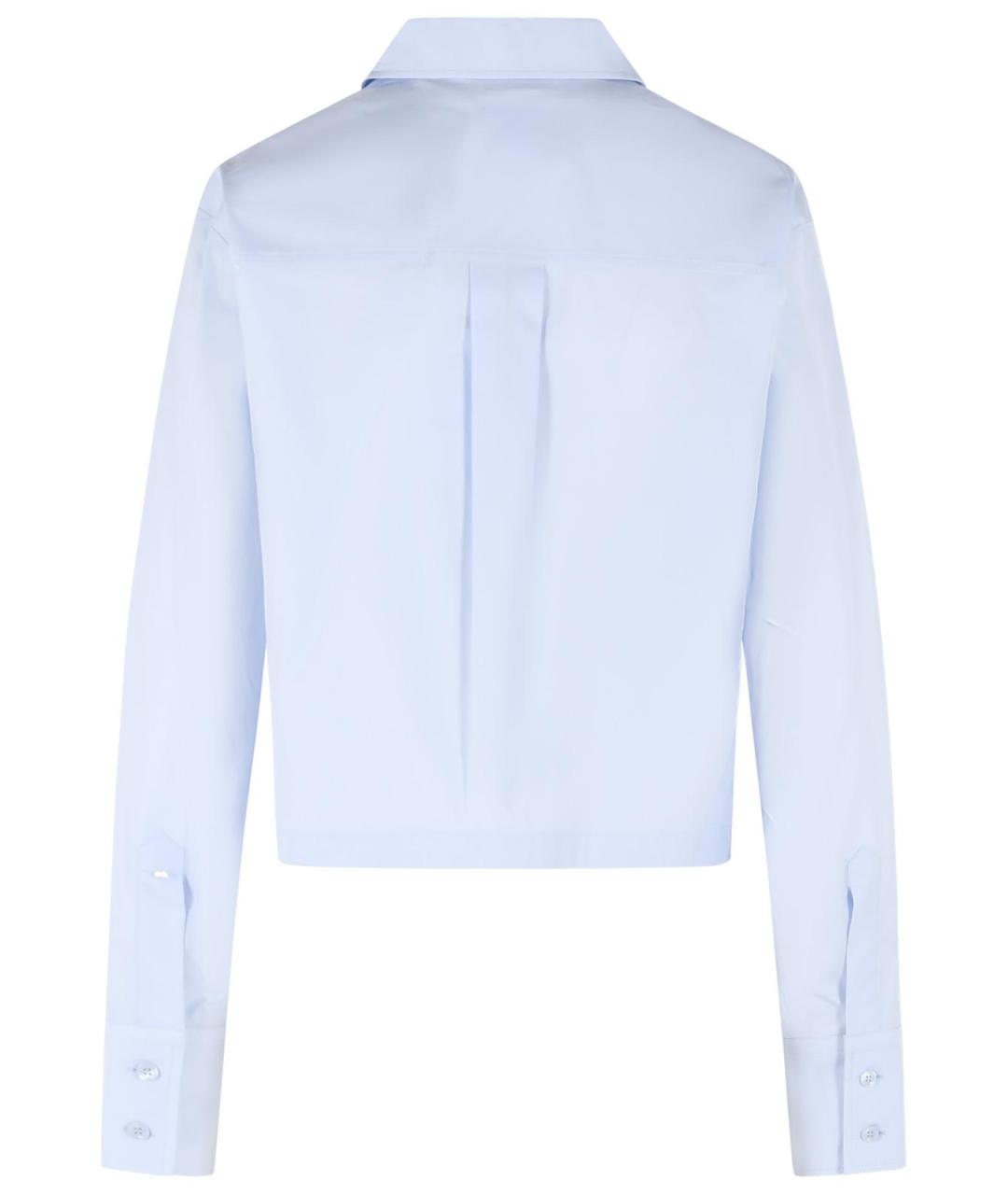 SPORTMAX Голубая хлопковая рубашка, фото 3