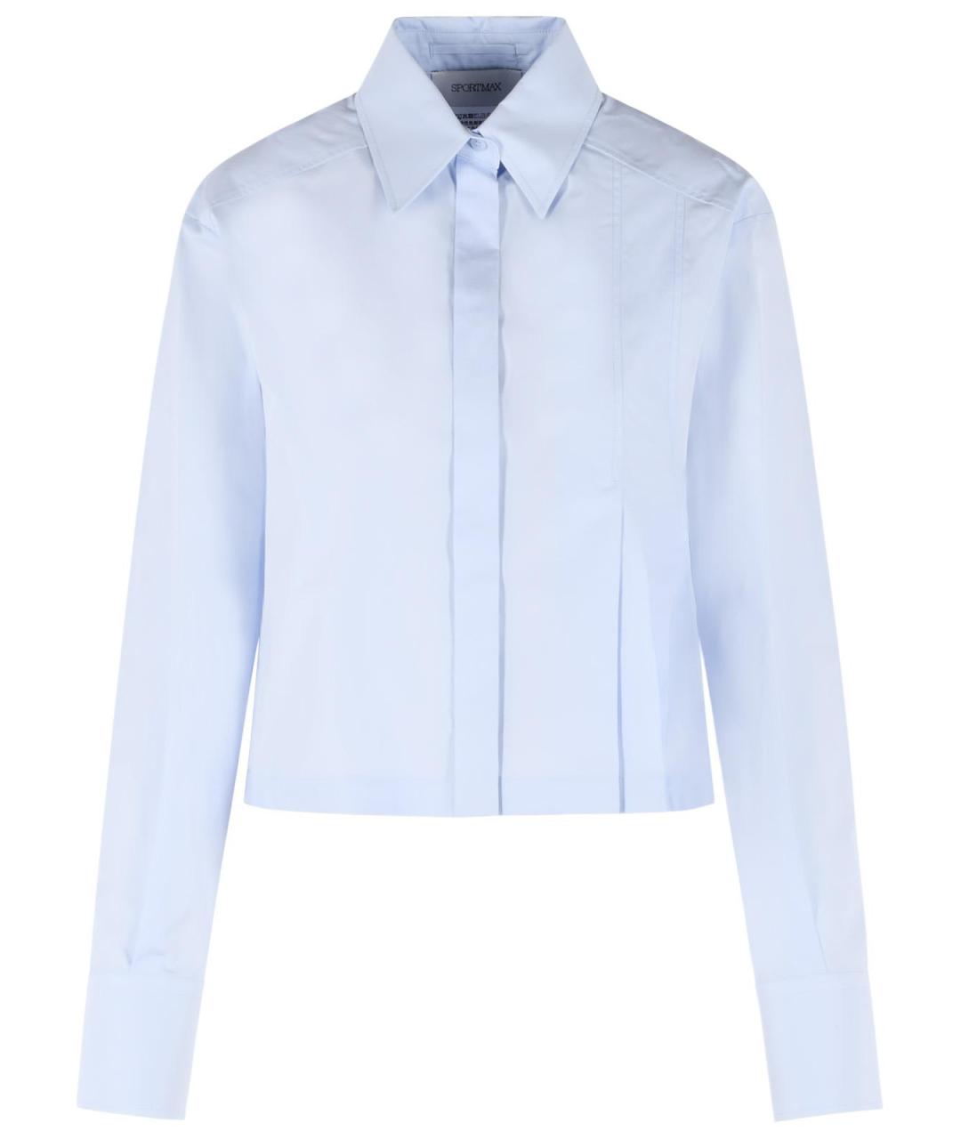 SPORTMAX Голубая хлопковая рубашка, фото 1