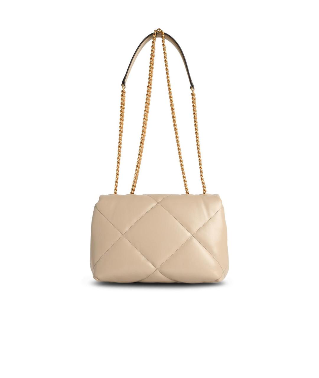 TORY BURCH Бежевая кожаная сумка через плечо, фото 3