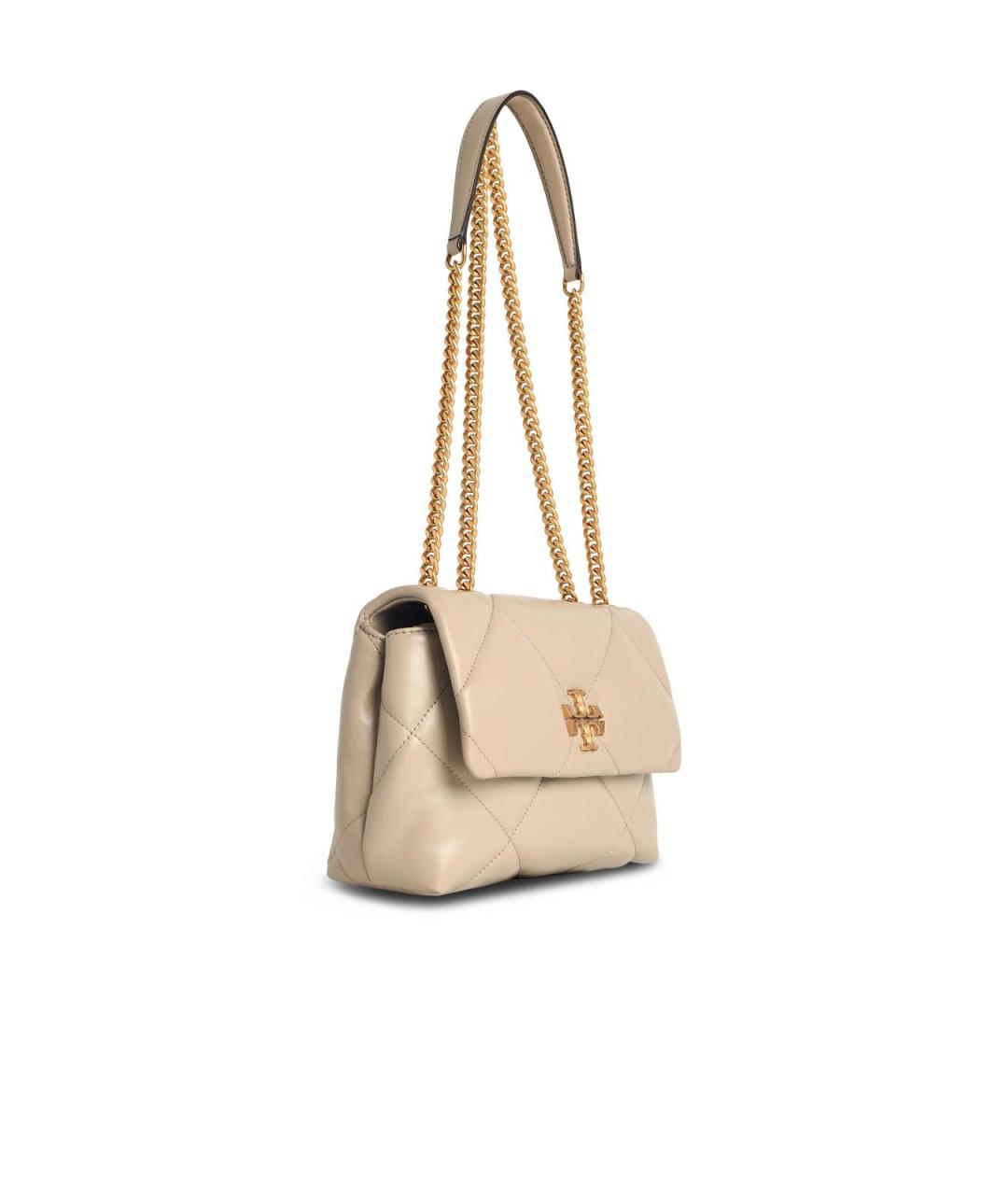 TORY BURCH Бежевая кожаная сумка через плечо, фото 2