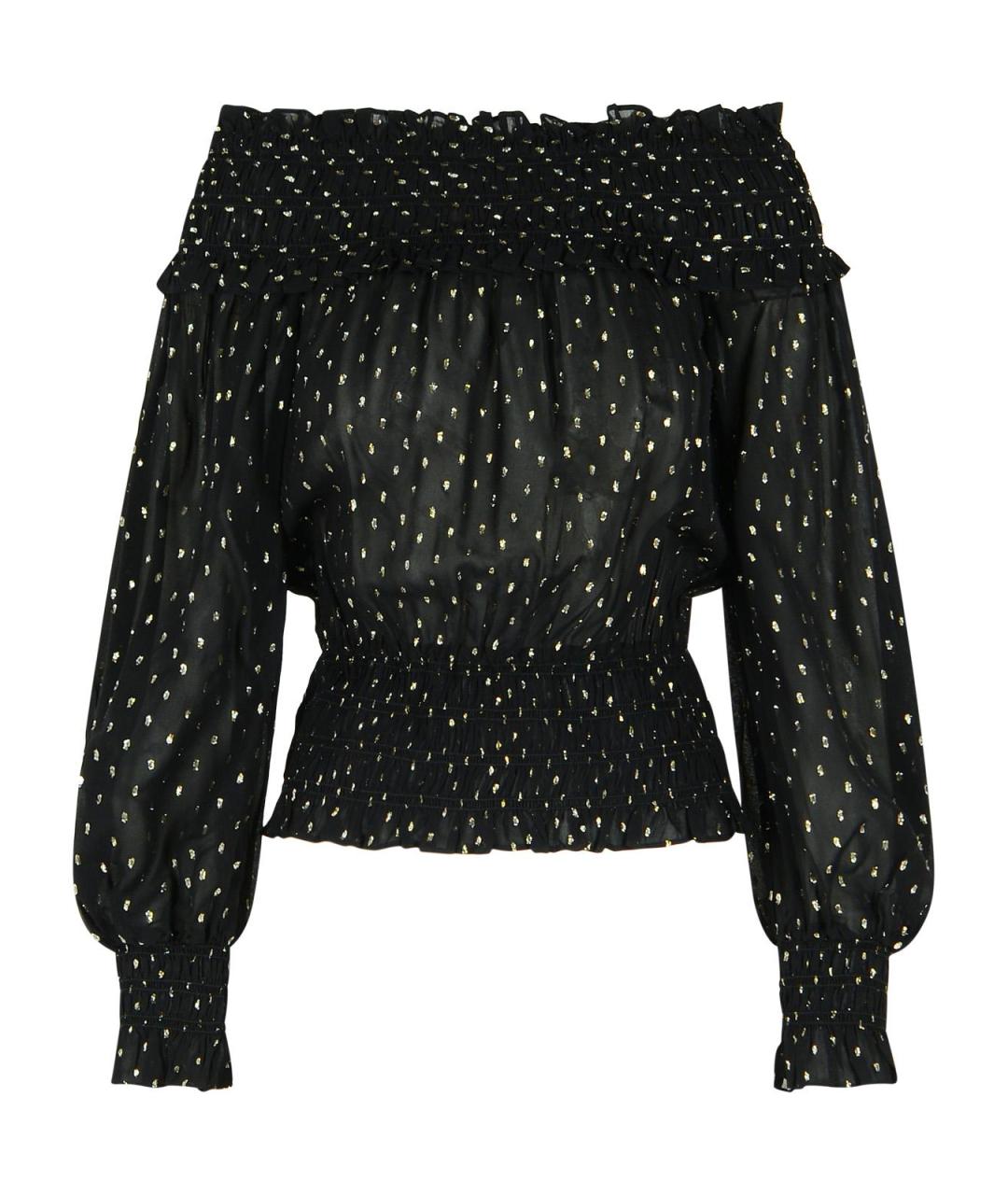 SELF-PORTRAIT Черная вискозная блузы, фото 1