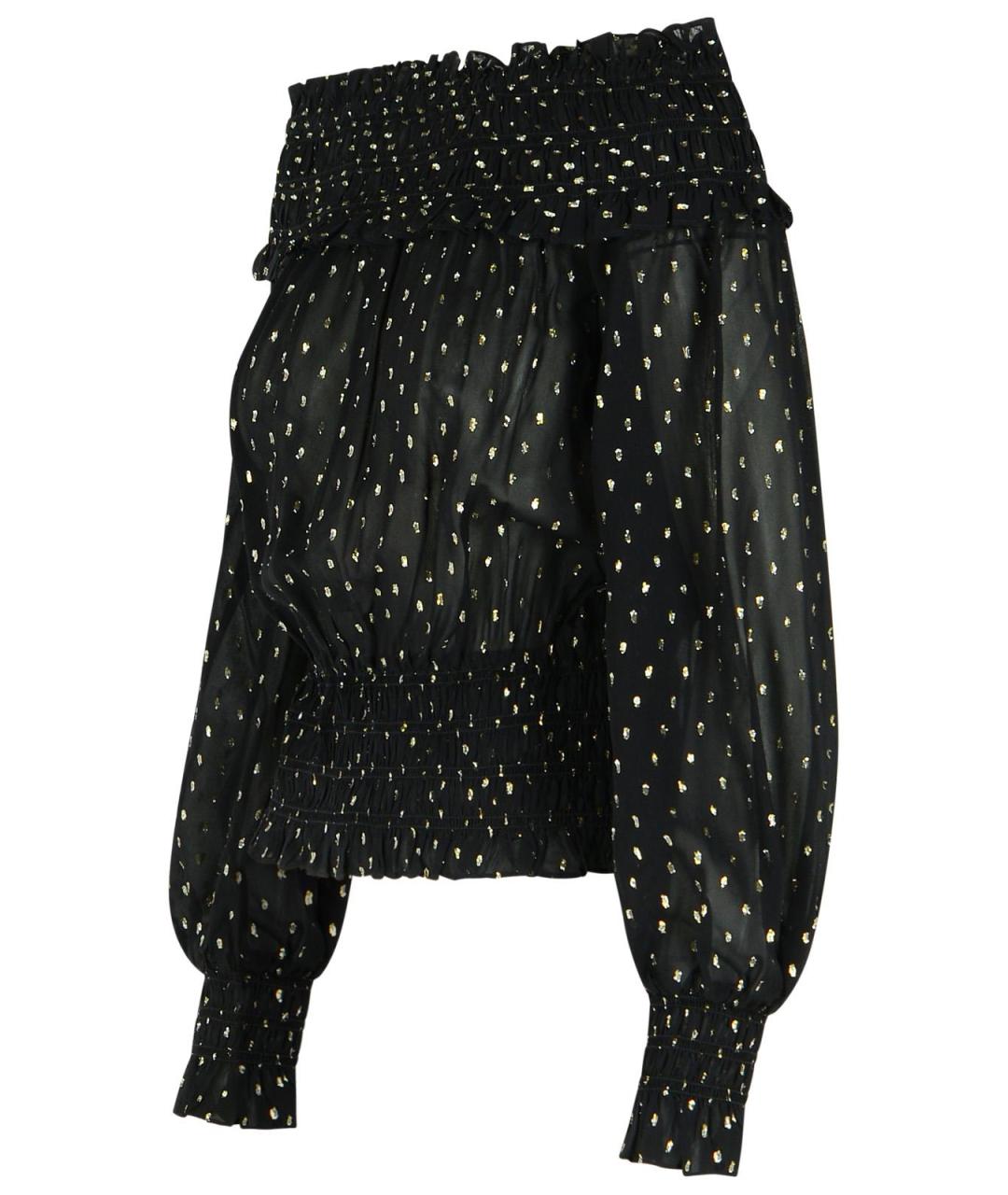 SELF-PORTRAIT Черная вискозная блузы, фото 2