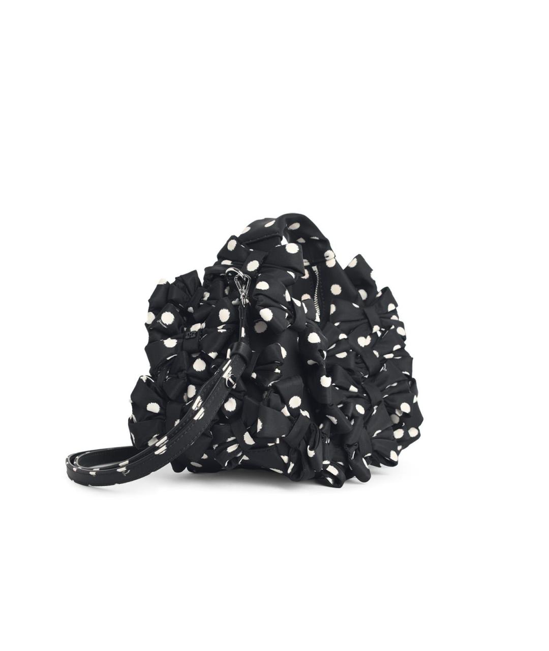 GANNI Черная синтетическая сумка с короткими ручками, фото 2